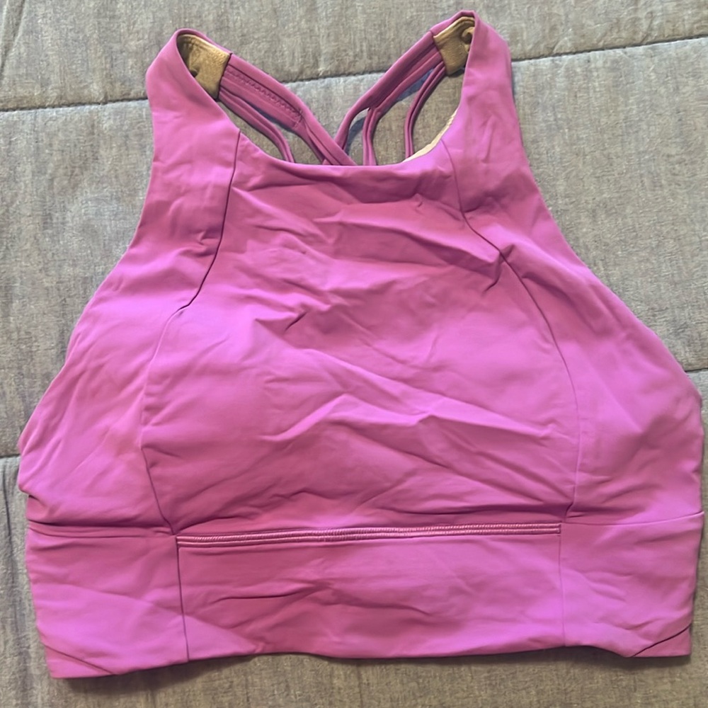 Lululemon high neck sports bra- only worn once and in great condition.